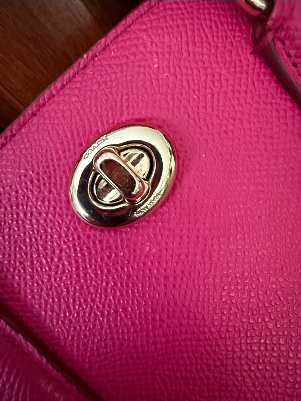 Coach Prince Street mini satchel pink Ruby EUC 11 1/2"(L) x 7 3/4" (H) x 4 1/4" - Picture 3 of 13